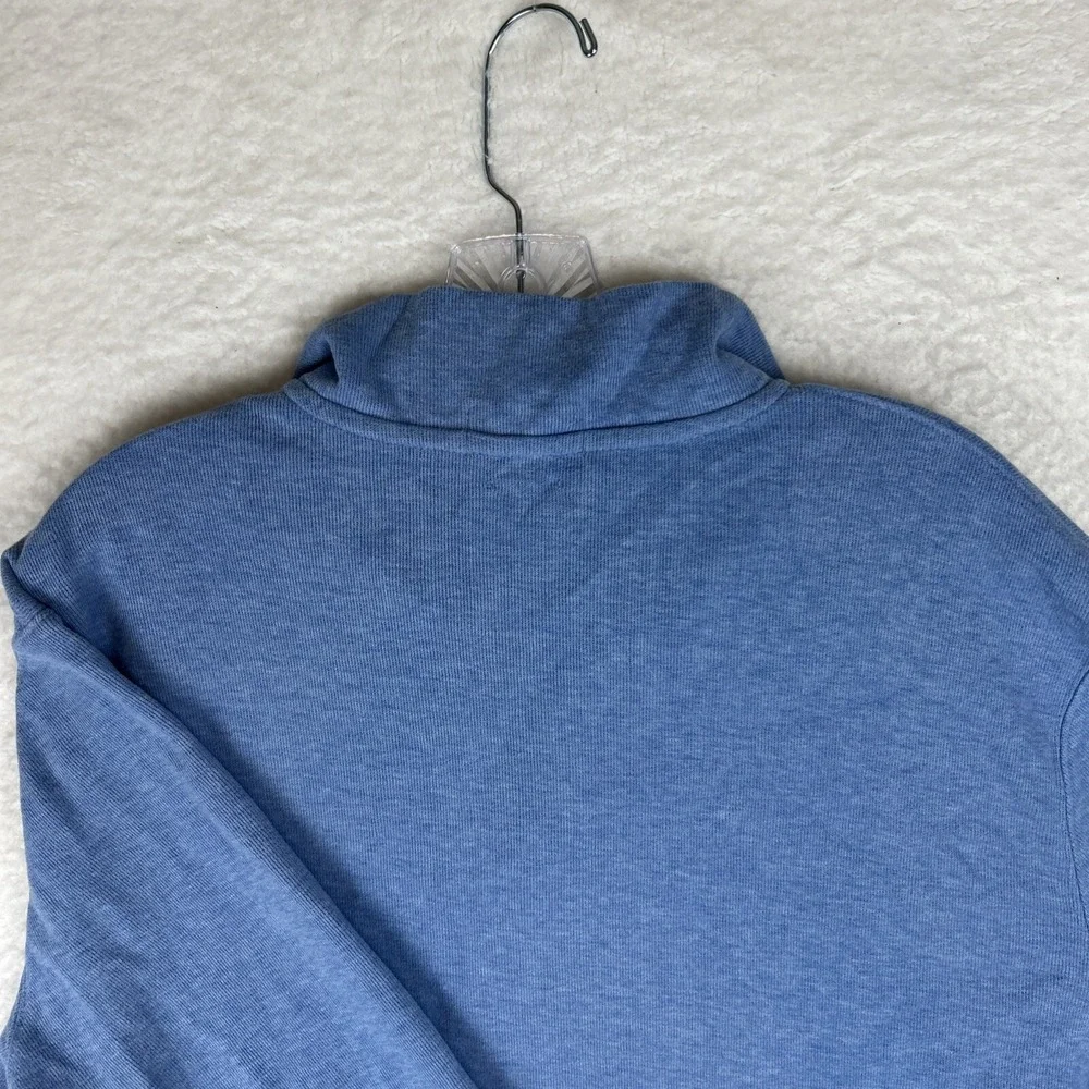 Polo Ralph Lauren Estate Rib 1/4‎ Zip Pullover Sweater Blue Men's Size XL